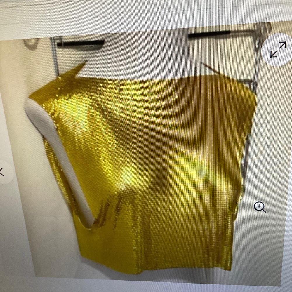 Glitter Metal Sequin Tank Top color Gold